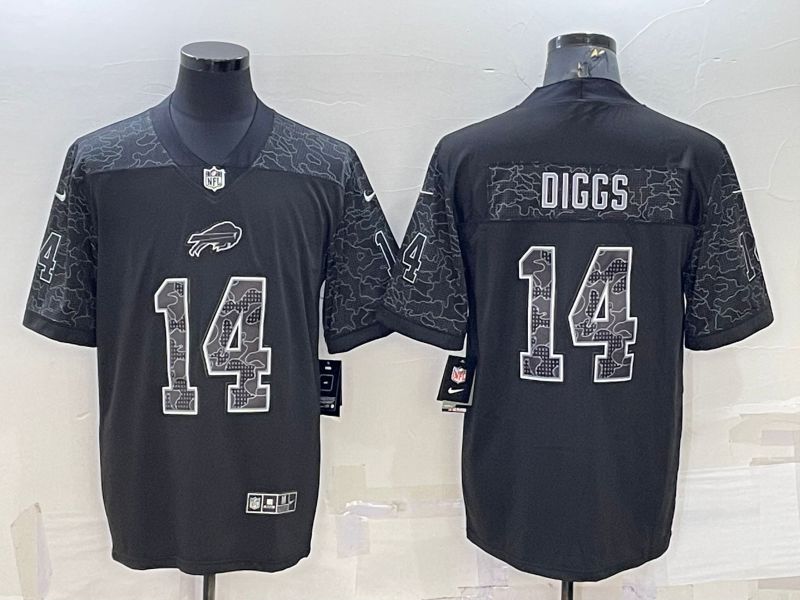 Men Buffalo Bills #14 Diggs Black Reflector 2022 Nike Limited NFL Jersey->buffalo bills->NFL Jersey